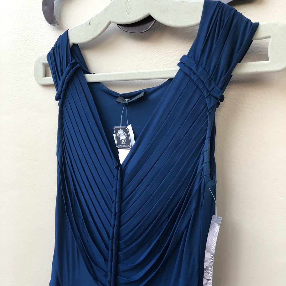 Royal Blue Off-the-Shoulder Maxi Dress